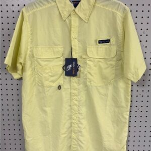 Spicy Tuna Men's Yellow Casual Button Down Shirt